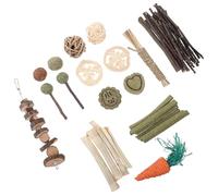 Beaupretty Juguete para Morder Conejos y Hámsteres, Chicles Naturales para Roedores Pequeños, Ayuda a Mantener Dientes Sanos y Reduce el Aburrimiento, Adecuado para Conejillos de Indias