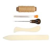 Beaupretty Kit Completo de Herramientas para Trabajar Cuero Agujas de Diferentes Tamaños y Hilo Encerado, para Manualidades y Encuadernación a Mano