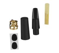 Beaupretty Kit de Accesorios para Saxofón Tenor Negro 5 Piezas Boquilla Abrazadera Tapa Lengüeta y Almohadilla para Instrumento Musical Profesional