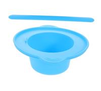 Beaupretty Kit De Cuenco Mezclador De Silicona Para Mascarilla Facial 500 Ml Azul Cuchara y Palitos Para Mezclar, Reutilizable, Alta Temperatura, Adecuado Para Cuidado Facial y Salones De Belleza