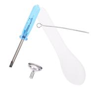 Beaupretty Kit de Embudo Dispensador de Urna de Acero Inoxidable, Mini Embudo de Llenado Destornillador Azul, 4 Piezas para Urnas Pequeñas, Joyas de Cremación y Cenizas de Mascotas, Uso