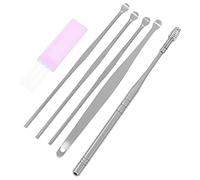 Beaupretty Kit De Limpieza De Cerumen De Acero Inoxidable 6 Piezas, Cucharas Prácticas Oídos, Herramientas Resistentes Oxidación, Portátil y Liviano, Uso Doméstico y Personal