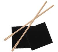 Beaupretty Kit de Limpieza para Flauta Ligero y Flexible Paño y Varilla de Madera, 1 Juego para Mantenimiento de Instrumentos