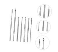 Beaupretty Kit para Limpieza de Oídos de Acero Inoxidable Herramientas Prácticas para Cuidado Auditivo Casa y Dormitorio Mango Antideslizante para Uso Seguro Ligero y Duradero Color Plateado