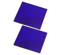 Beaupretty Láminas de Vidrio Azul de Cobalto 10x10 Cm para Pruebas de Llama, Resistente al Calor, 2 Piezas, Accesorio para Laboratorio de Química Escolar y Demostraciones Científicas