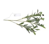 Beaupretty Lámpara de Noche con Hojas de Olivo Simuladas 45 Cm, Ramas de Olivo Artificiales con 6 Brazos y 4 Frutos, Luz LED Decorativa para Jarrones, Plantas Artificiales para Hogar