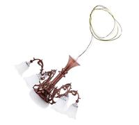 Beaupretty Lámpara de Techo Miniatura para Decoración de Casa de Muñecas Lámpara Colgante para Paisaje Diseño de Chandelier Color Bronce con Luz Blanca