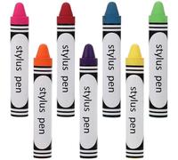 Beaupretty Lápices Ópticos para Tablet y Teléfono Móvil, Niños, Punta de Silicona Flexible, Material Silicona y Metal, Diseño Colorido, Set de 7 Unidades Multicolor para Dibujo y Escritura Táctil