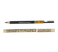 Beaupretty Lápiz de Cejas de Doble Punta y Cepillo 2 Unidades Color Negro Diseño Leopardo Perfilador y Pincel para Cejas Maquillaje Profesional y Uso Personal Herramienta Cosmética