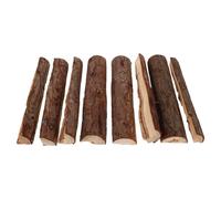 Beaupretty Leños Decorativos de Madera de Abeto Corteza, 25 Cm, 8 Piezas para Chimenea y Decoración de Jardín, Leña Seca Rústica Resistente para Accesorios de Chimenea de Interior