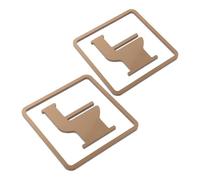 Beaupretty Letrero de Baño Acrílico 3d Color Dorado Antiguo 2 Piezas para Puertas de Aseo en Hoteles, Centros Comerciales y Oficinas, Señal de Baño para Hombres y Unisex, Placa