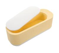 Beaupretty Limpiador Sónico Portátil para Lentes de Contacto y Gafas, Pequeño Tamaño, sin Químicos, Color Amarillo a Rayas, Máquina de Limpieza Ultrasónica para Uso Doméstico y Viajes