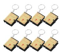 Beaupretty Llavero Mini Biblia Dorado 8 Unidades Colgante Religioso para Bautismo y Regalos Iglesia Adornos para Bolsos Diseño Compacto y Símbolo Cristiano