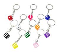 Beaupretty Llaveros Dados 3d Colores Surtidos 10 Piezas Colgante para Llaves y Bolso Multifunción Decoración Fiesta Hogar Accesorios de Resina Mini Dados Multicolor