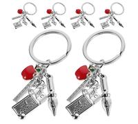 Beaupretty Llaveros Escolares para Regreso a Clases 6 Piezas, Llavero de Maestra Preescolar Regla, Obsequio para Profesores y Estudiantes, Accesorios para Aula y Mochila, Pack Mayor