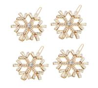 Beaupretty Luce Navideño Estas Pinzas Para El Pelo De Nieve 4 Piezas Accesorio De Moda