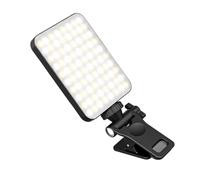Beaupretty Luz LED Selfie Ajustable con Clip para Teléfono Portátil y Tablet Luz Cámara Pequeña Recargable para Videoconferencias y Transmisión