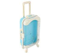Beaupretty Maleta Miniatura para Muñecas con Diseño Tridimensional Compacto Juguete Educativo para Desarrollo y Coordinación Manual Accesorio de Viaje para Casa de Muñecas Color Azul