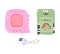 Beaupretty Máquina de Aprendizaje 2 Luces 112 Tarjetas Educativas de Lectura Inglés y Chino Juguete Educativo para Terapia del Habla Color Rosa Juego Interactivo para Desarrollo