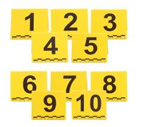 Beaupretty Marcadores de Evidencia Forense Amarillos de Plástico, 10 Piezas Ligeras y Portátiles para Juegos de Detectives y Fiestas Temáticas