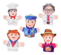 Beaupretty Marionetas de Dedo Profesionales para Niños Pequeños, 5 Piezas, Marionetas de Mano Elásticas de Tela, Juguetes Educativos para Contar Cuentos en Casa y Escuela