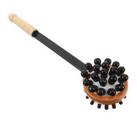 Beaupretty Martillo de Masaje Manual de Madera Resistente, Doble Cabeza para Espalda y Cintura, Masajeador Portátil para Alivio de Tensión Cervical y Corporal, Herramienta Terapéutica