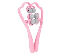 Beaupretty Masajeador De Cuello Multifuncional 1 Unidad Rodillo Manual De 6 Bolas Rosa Herramienta De Masaje Corporal Humano Relajación Cervical Para Uso Doméstico y Alivio Muscular