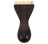 Beaupretty Masajeador Facial de Madera de Sándalo Varilla de Acupresión y Cuentas de Cuerno de 6,8 Mm, Herramienta Portátil para Masaje Ocular, Cuidado Piel y Reducción de Arrugas, Adecuado