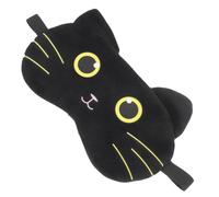 Beaupretty Máscara para Dormir para Ojos Adorable, Multifunción y Portátil, Antifaz Compacto Diseño de Gato Negro, Comodidad Ligera para Viajes, Hogar y Descanso Diario