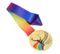 Beaupretty Medalla de Baloncesto Diseño Creativo 2 Piezas Dorada de Aleación de Zinc Función Decorativa y Papel Motivador para Competiciones Deportivas Escolares