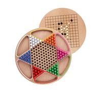 Beaupretty Mesa Infantil Dos de Madera Juguete Cognitivo para Tablero de Damas Chinas y Gobang para Desarrollo y Coordinación Manual