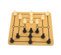 Beaupretty Mesa Nine Mens Morris Set Portátil con Tablero y Piezas Familiar para Entretenimiento y Reuniones Divertidas