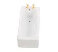 Beaupretty Mini Bañera Blanca de Cerámica para Casa de Muñecas Accesorio Ligero y Compacto para Decoración y Muebles Miniatura