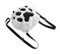 Beaupretty Mochila con Garra de Gato Bolso Suave Bolsa de Garra Felina Bolso de Hombro cómodo Bolso de Mano Acolchado y Mini Mochila de Dibujos Animados Felpa Blanco