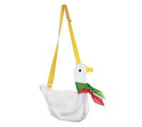 Beaupretty Mochila Forma de Pato para Niña, Bolso Hombro de Nylon Blanco Diseño Adorable y Estilo de Dibujos Animados para Uso Escolar y Diario