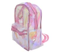Beaupretty Mochila Transparente de PVC Love Mochila para Festivales y Conciertos Bolso Transparente para Mujer Casual