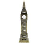 Beaupretty Modelo de Metal Big Ben Londres, Escultura Arquitectónica Decorativa de Aleación en Color Bronce Vintage para Decoración del Hogar, Adorno Emblemático de Inglaterra, Adecuado