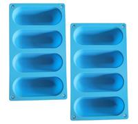 Beaupretty Molde de Silicona Versátil y Resistente 2 Piezas Bandeja para Horno y Molde para Salchichas para Panecillos de Perrito Caliente