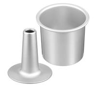 Beaupretty Molde para Hornear Pastel Ahuecado Redondo de Aleación de Aluminio, Molde Desmontable Antiadherente 4 Pulgadas Alto, Herramienta Reutilizable para Repostería en Hogar y Cocina