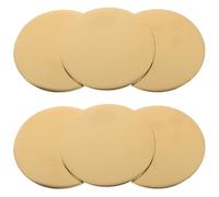 Beaupretty Monedas de Metal Doradas 50x1.5 Mm para Grabado DIY 6 Piezas Superficie Brillante, Espacio Grabable para Manualidades y Recuerdos Personalizados en Eventos