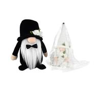 Beaupretty Muñecas Nupciales Rudolph para Decoración de Boda Interior, 2 Piezas de Peluche Figura de Novios, Adorno para Mesa y Sala, Obsequio Original para Parejas y Aniversarios