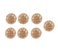 Beaupretty Nidos de Pájaros de Bambú con Ganchos para Jaulas, Estructura Simple y Natural, 7 Piezas Ideales para Exteriores y Decoración de Aves Pequeñas