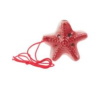 Beaupretty Ocarina de Cerámica Roja Seis Agujeros en Forma de Estrella de Mar, Instrumento Fácil de Aprender para Principiantes y Niños en Actividades al Aire Libre