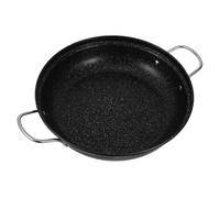Beaupretty Olla Grande de Acero Inoxidable con Recubrimiento de Piedra Médica, Sartén Wok Negro Resistente y Práctico Diseño para Cocina Casera