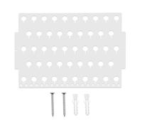 Beaupretty Organizador de Joyas Montado Pared para Pendientes Largos y Cortos, Diseño Acrílico Blanco Agujeros Colgantes, Ahorro de Espacio para Dormitorio y Armario