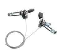 Beaupretty Palancas de Cambio de Bicicleta de Aluminio, Juego de 2 Piezas, Diseño Dividido Ajustable, Compatibles Bicicleta de Montaña y Carretera, Mando de Cambio y Cable del Acelerador