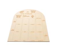 Beaupretty Panel de Madera para Fotos de Recién Nacido con Discos Mensuales Soporte Estable para Anuncio de Nacimiento y Regalo de Shower Marcadores para Primer Cumpleaños