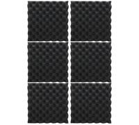 Beaupretty Paneles Acústicos Autoadhesivos 30X30X2 CM 6 Piezas Espuma Absorbente de Sonido de Alta Densidad para Aislamiento Acústico en Estudios Habitaciones y Equipos Musicales