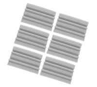 Beaupretty Paneles Acústicos de Pared Gris 6 Piezas 12X12X24 CM Espuma Aislante de Sonido de Baja Frecuencia Ignífuga para Acústico en Salas de Cine Karaoke y Estudio de Grabación