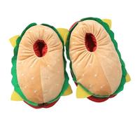 Beaupretty Pantuflas de Interior Mullidas y Cálidas de Hamburguesa, Diseño de Dibujos Animados, Material y Cálido, Unisex, para Uso en Casa en Invierno, Talla Mediana